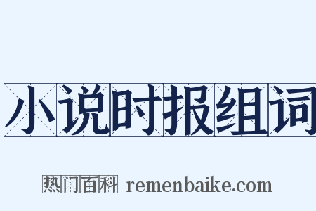 小说时报组词是什么意思的图片